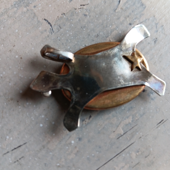 Vintage Turtle Purple Abalone Sterling Silver Pendant - Picture 7 of 8